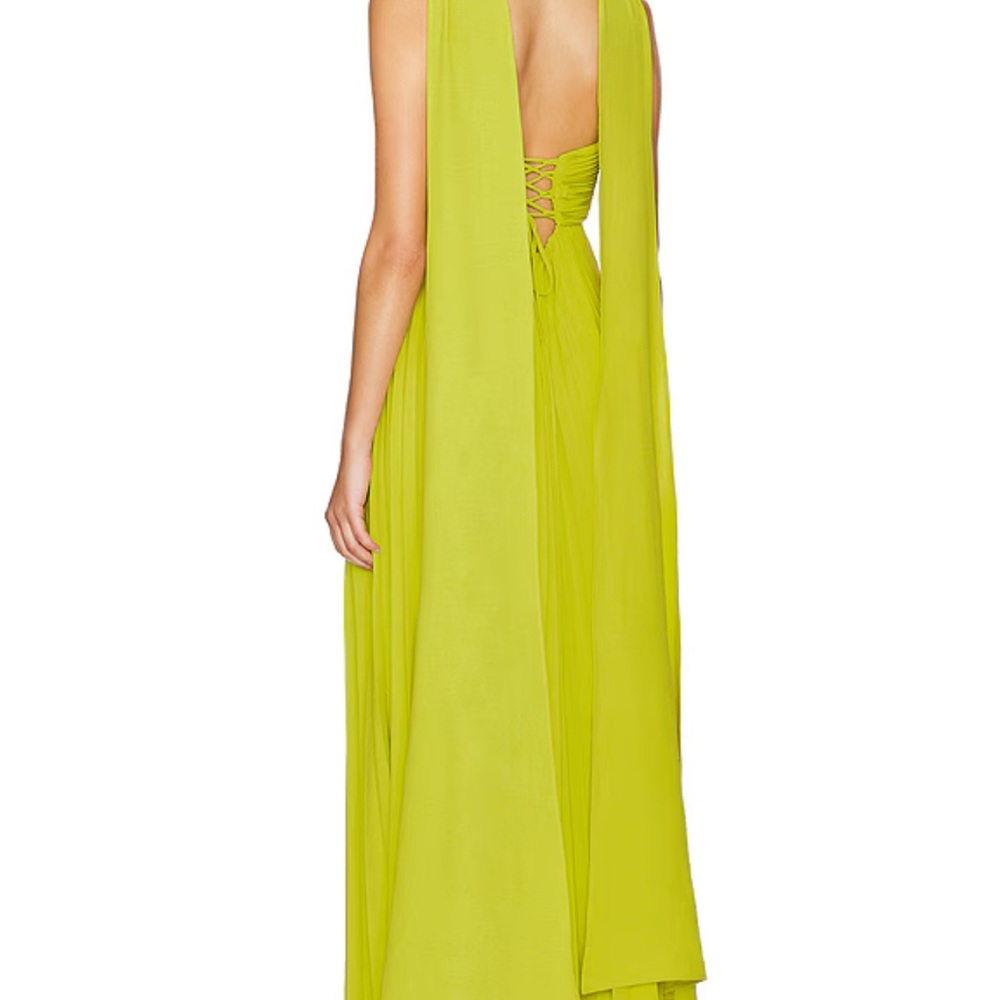 Delfi collective Daphne dress/gown chartreuse - Picture 3 of 3